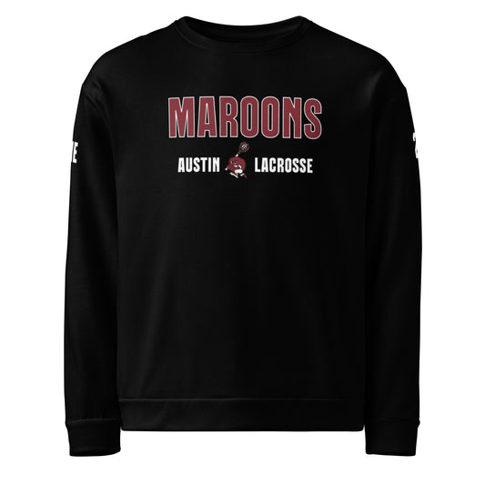 Personalizable - Adult Austin Lacrosse Performance Crewneck Sweatshirt