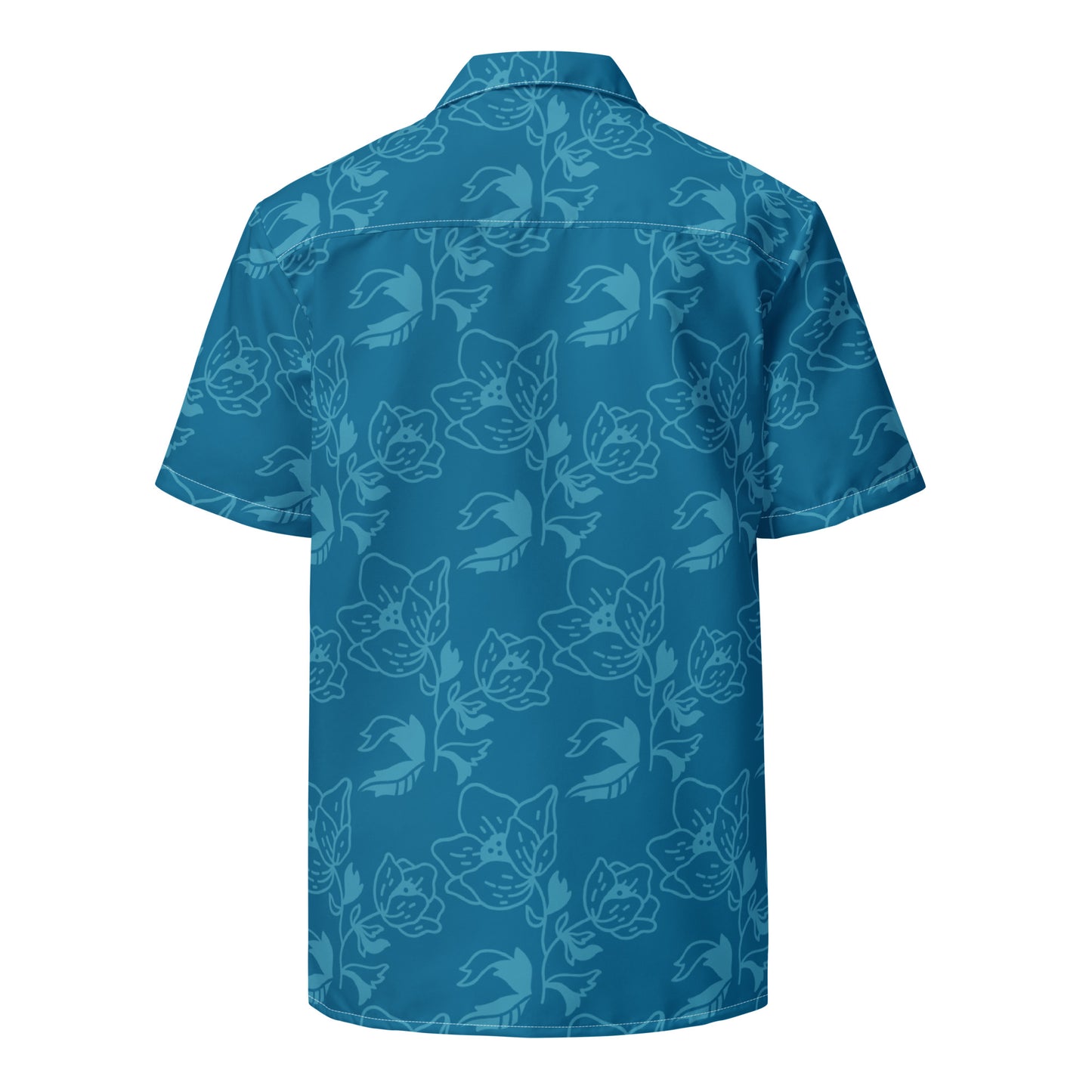 Adult Evergreen High School Lacrosse Short Sleeve Button Down Shirt