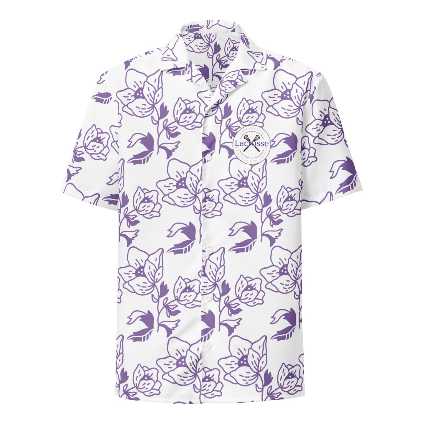 Adult Amsterdam Lacrosse Booster Short Sleeve Button Down Shirt