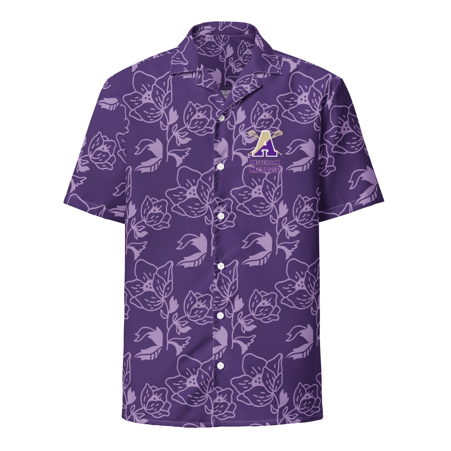 Adult Amsterdam Lacrosse Booster Short Sleeve Button Down Shirt