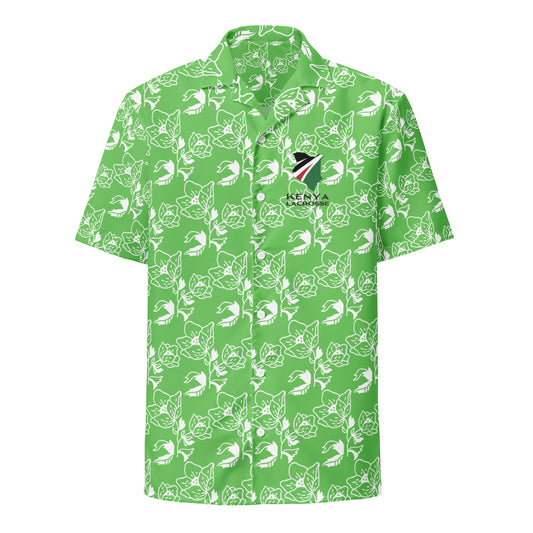 Adult Kenya Lacrosse Short Sleeve Button Down Shirt