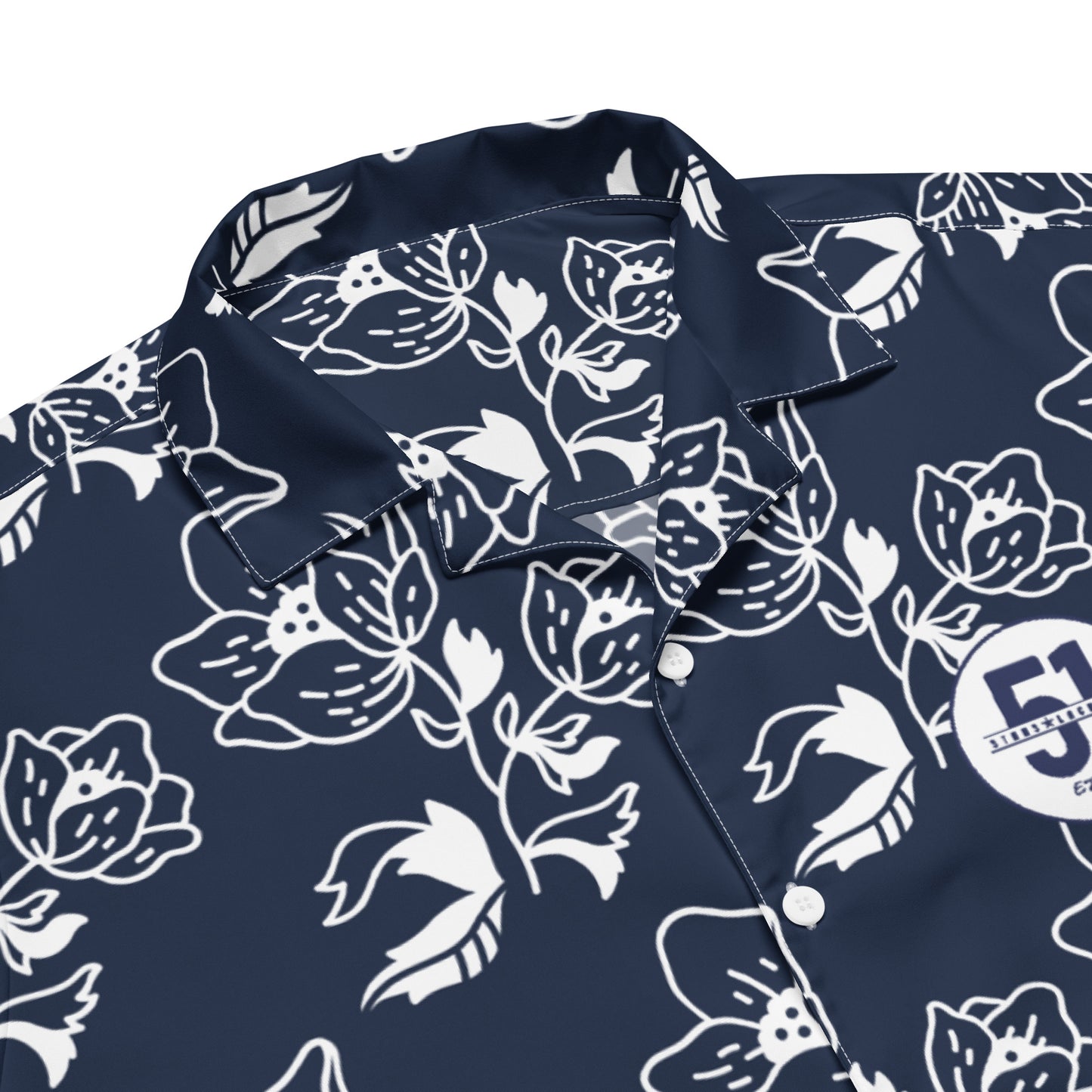 Adult 51 Stars Lacrosse Short Sleeve Button Down