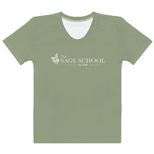 Women's Sage School Crew Neck T-shirt
