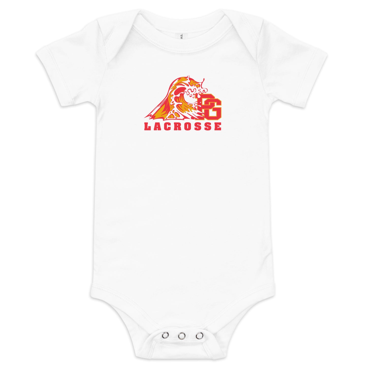 Baby Pacific Grove High School Men's Lacrosse Bella + Canvas Short Sleeve Onesie