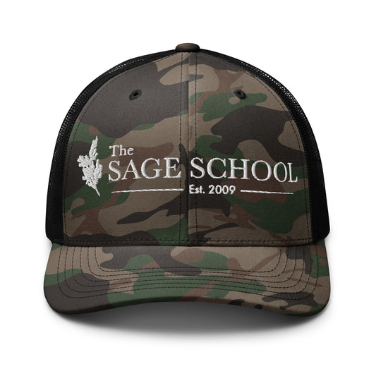 The Sage School Otto Cap Camouflage Trucker Hat