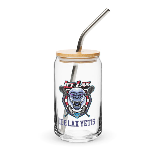ICE LAX Can-Shaped Glass w/ Lid & Straw (16 oz)
