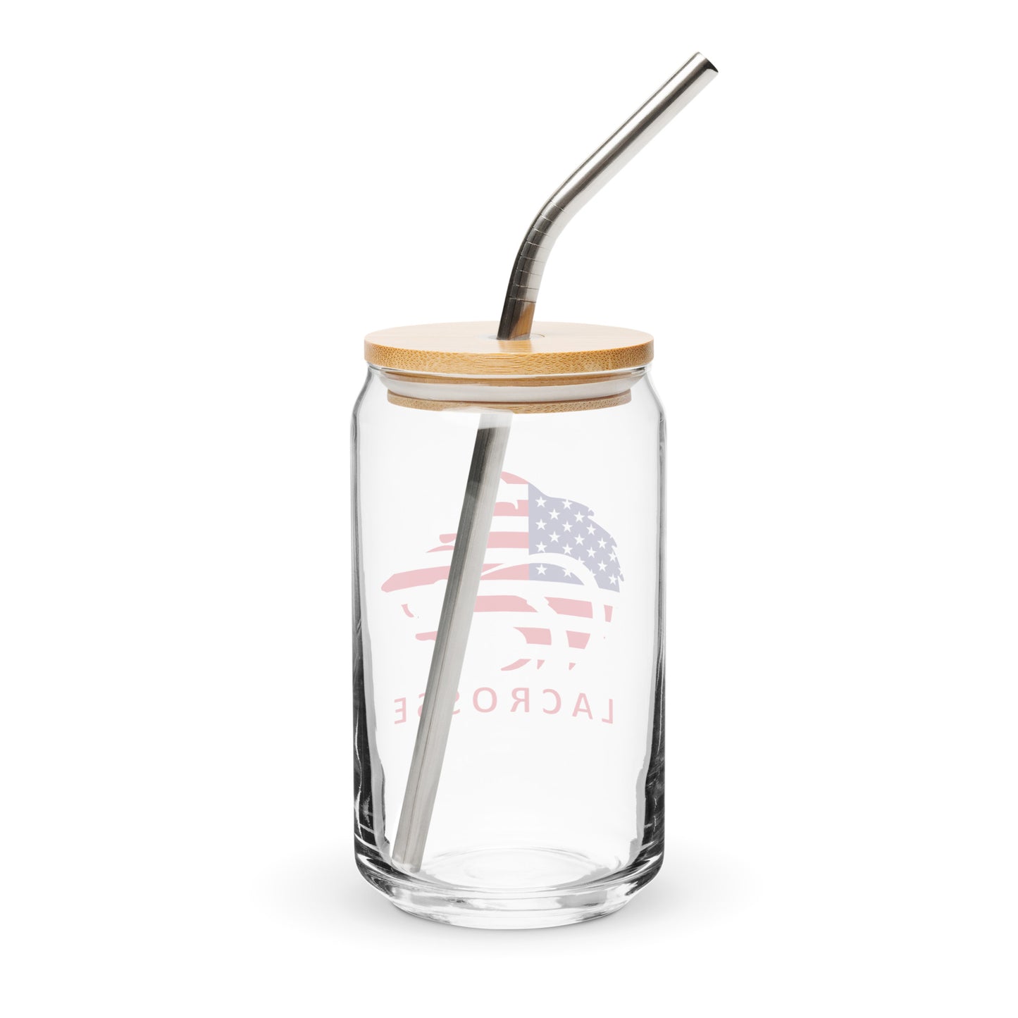Timberline Lacrosse Can-Shaped Glass w/ Lid & Straw (16 oz)