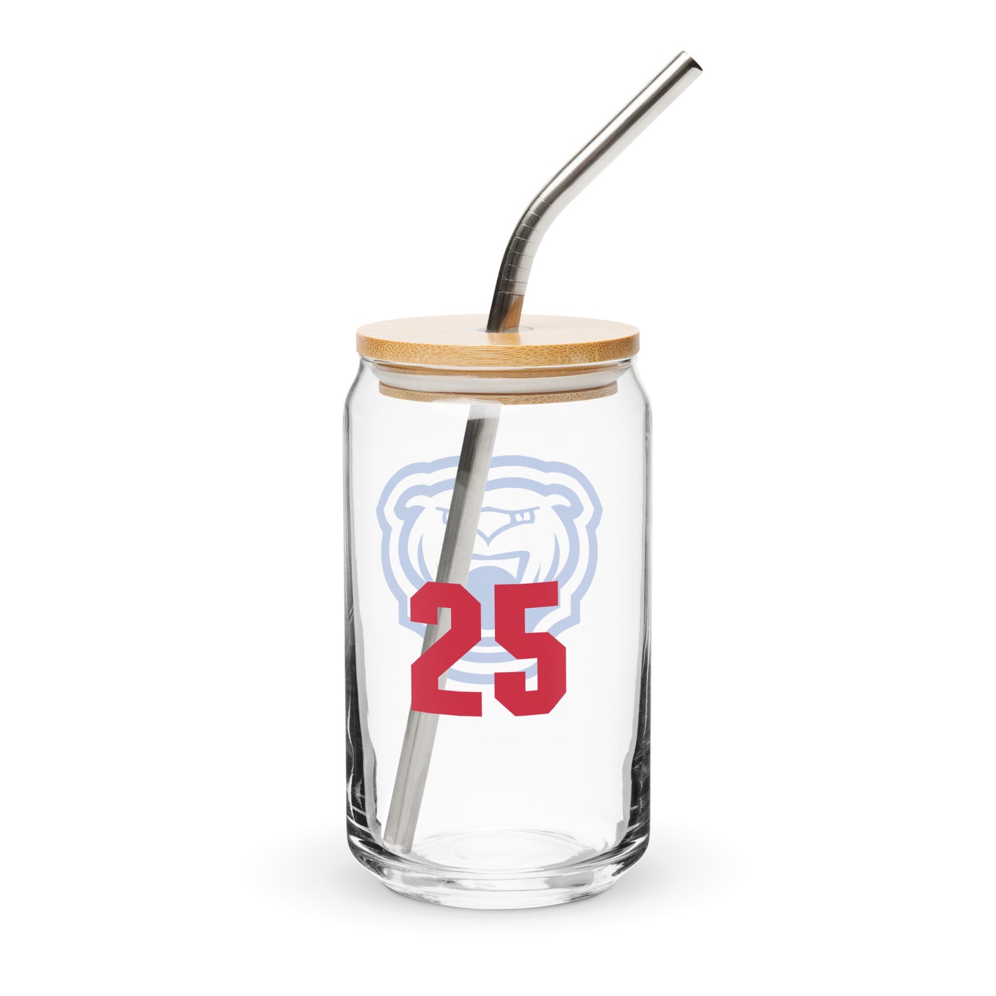 Personalizable - Bartlett HS Lacrosse Can-Shaped Glass