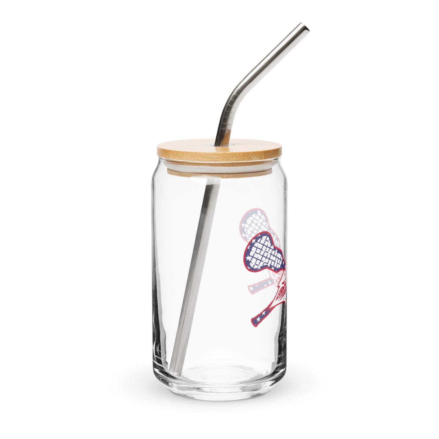 Cooper Lacrosse Can-Shaped Glass w/ Lid & Straw (16 oz)