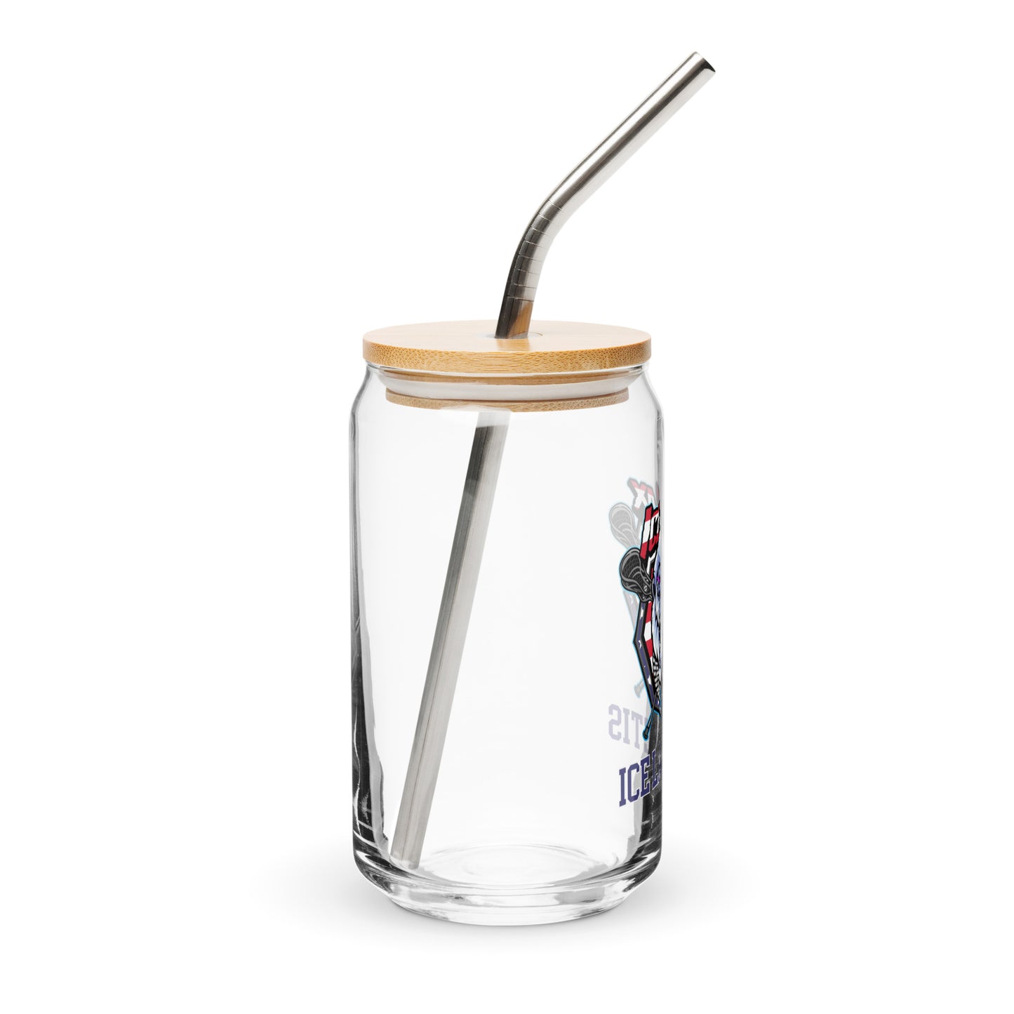 ICE LAX Can-Shaped Glass w/ Lid & Straw (16 oz)