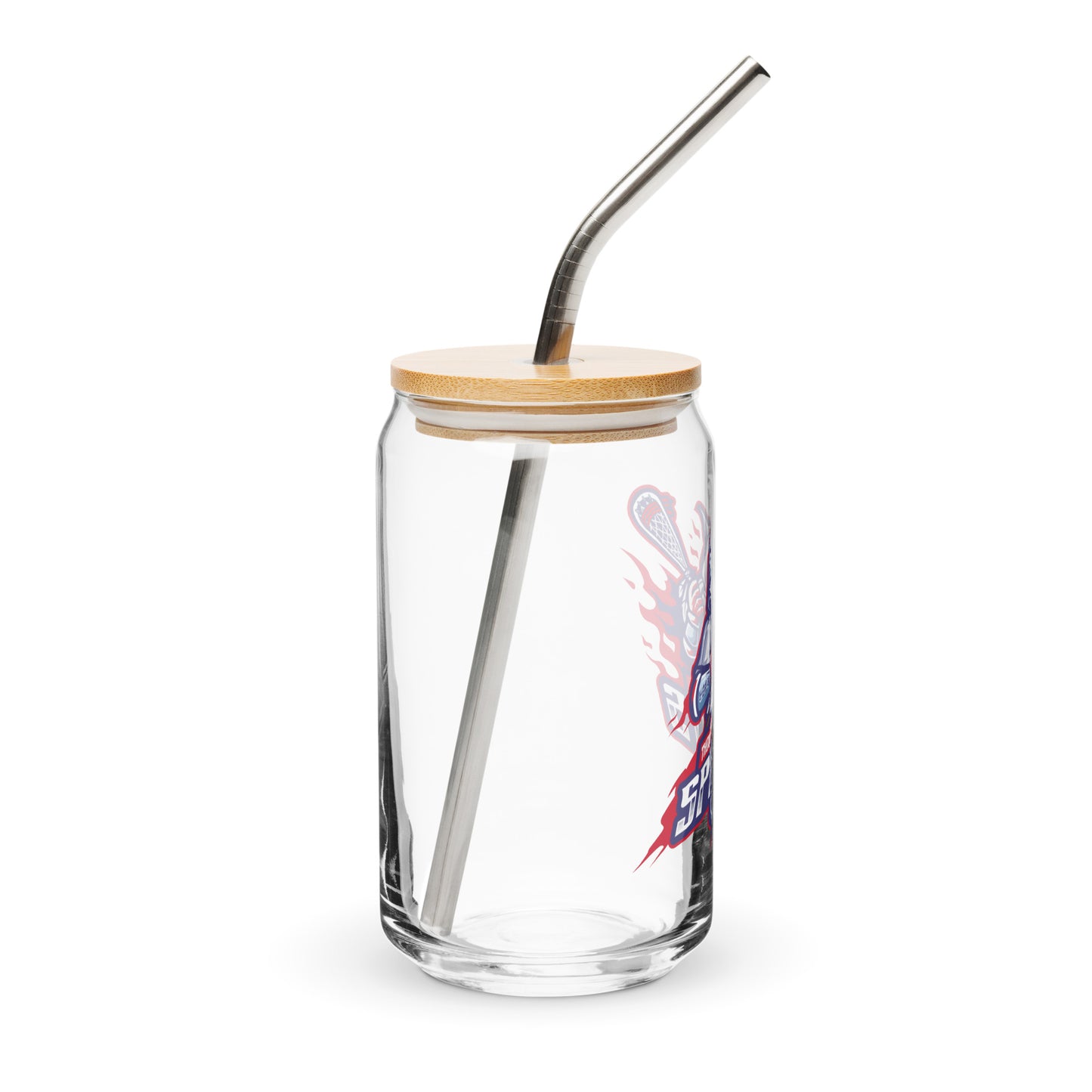 Thousand Islands Spirits Can-Shaped Glass w/ Lid & Straw (16 oz)