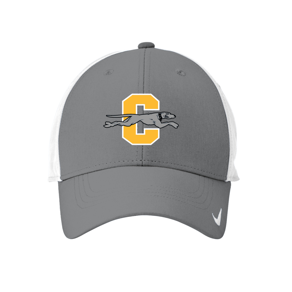 Dark grey and white Nike Dri-FIT Legacy Cap with CHS Greyhound embroidery