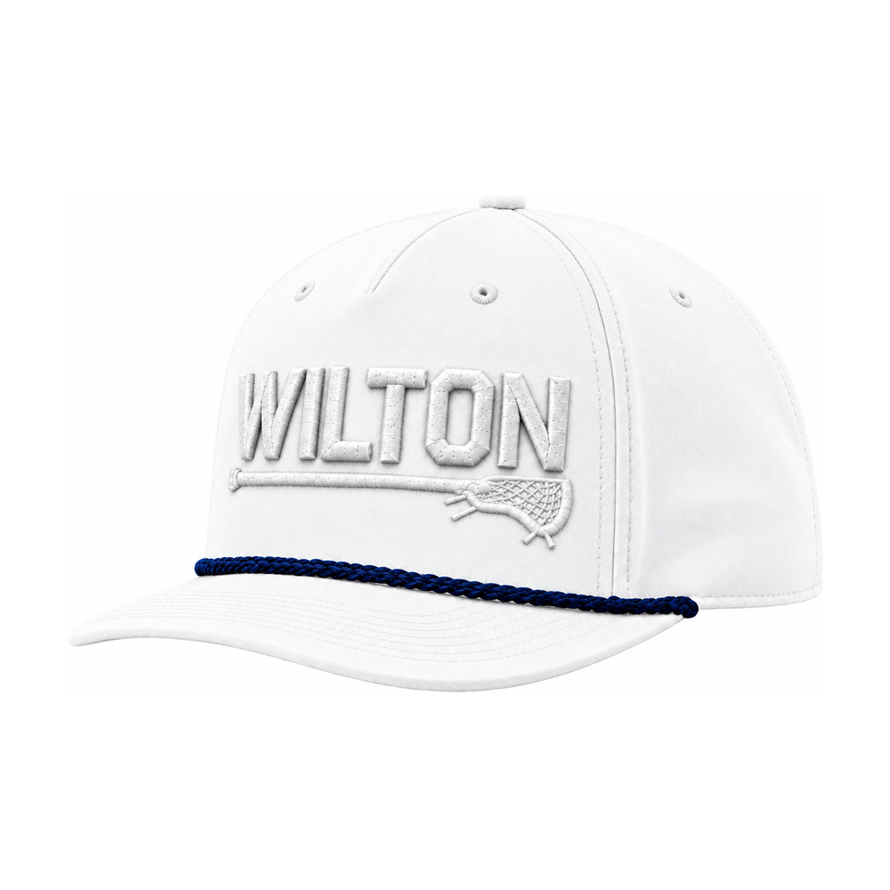 Richardson Performance Rope Cap — approved Wilton design — White / White Logo