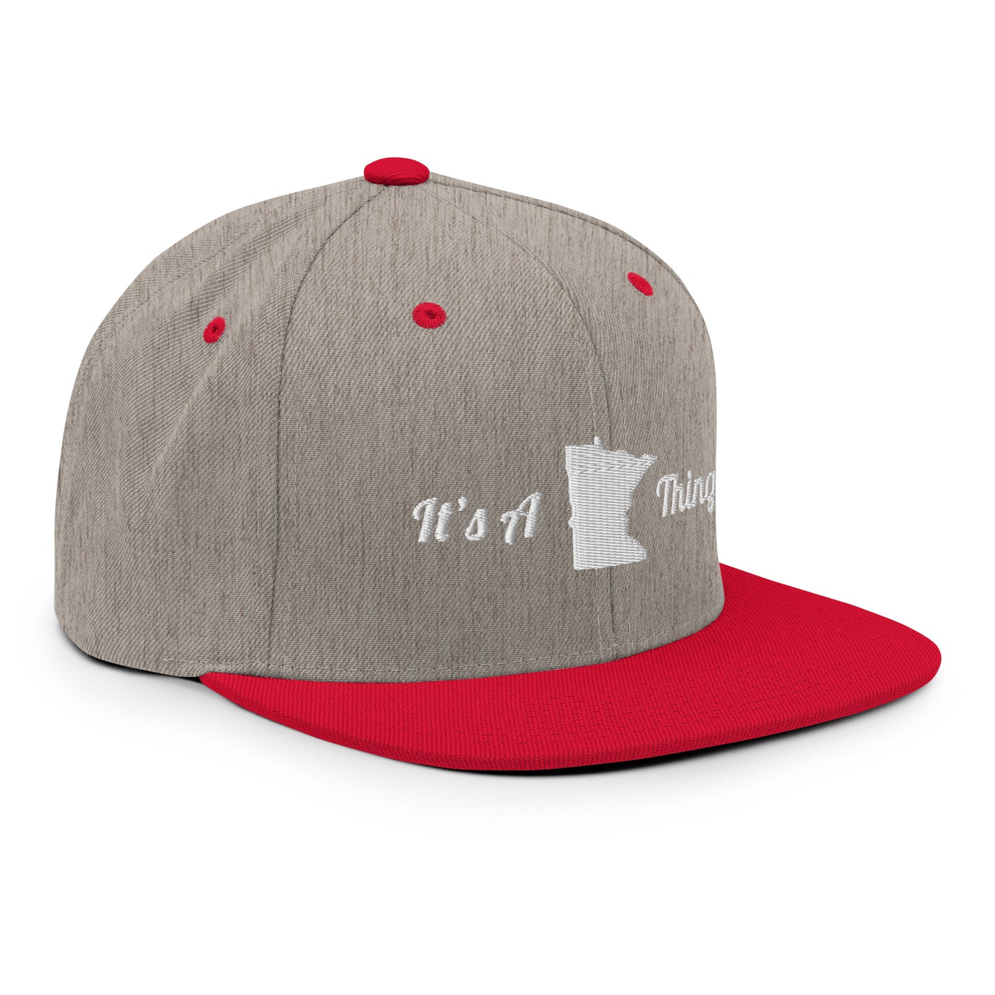 Grey Duck Lacrosse Snapback Hat (Front & Back)