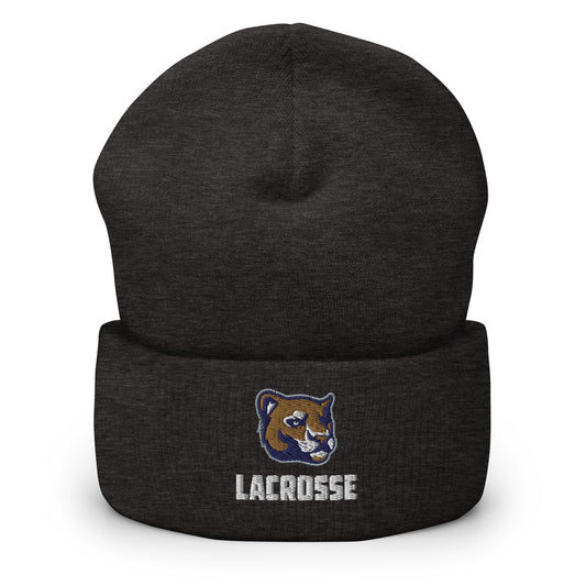 Evergreen Cougars Lacrosse Cuffed Beanie