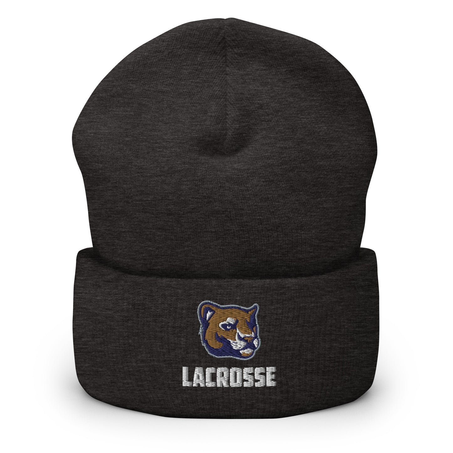 Evergreen Cougars Lacrosse Cuffed Beanie