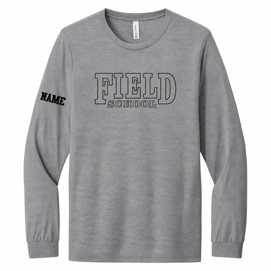 Personalizable - Adult The Field School Bella + Canvas Triblend Long Sleeve Tee