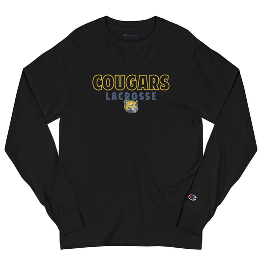 Adult Evergreen Cougars Lacrosse Champion Long Sleeve Shirt