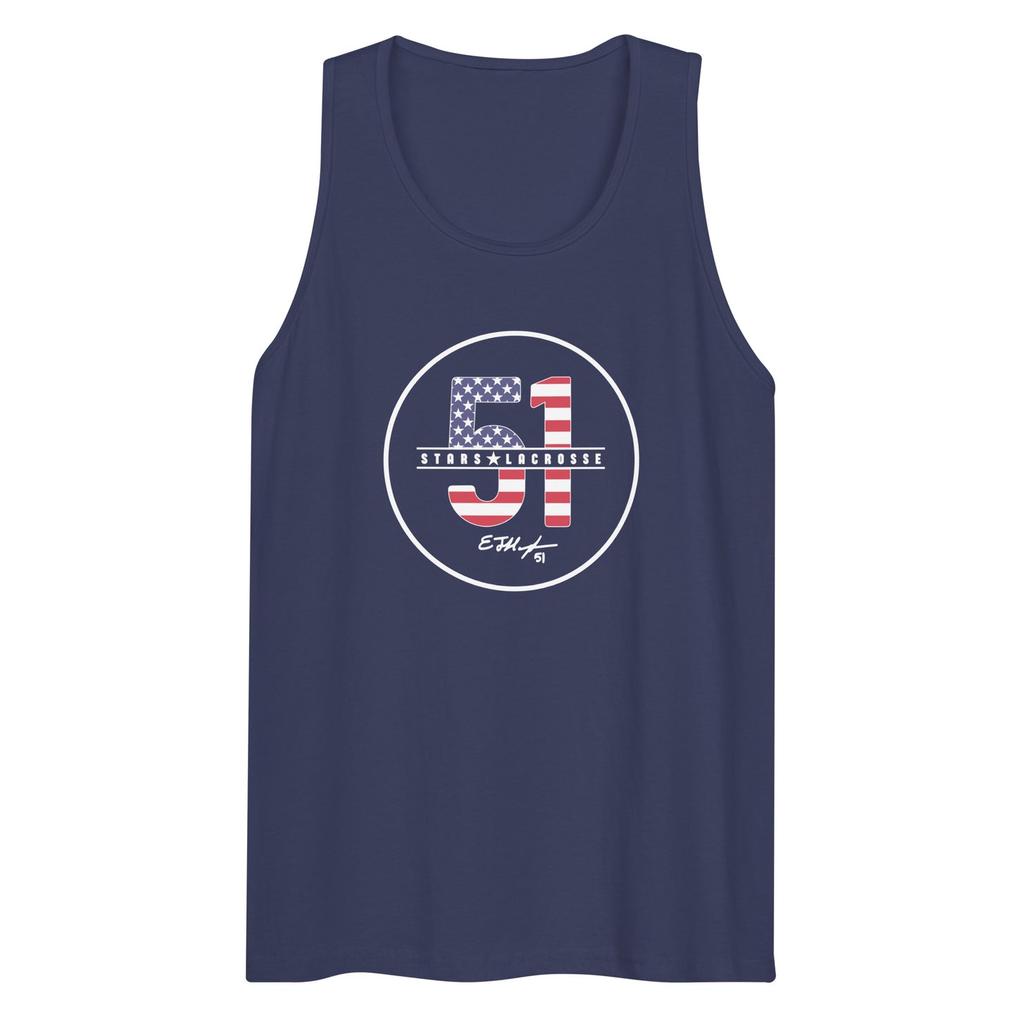 Adult 51 Stars Lacrosse Cotton Heritage Tank