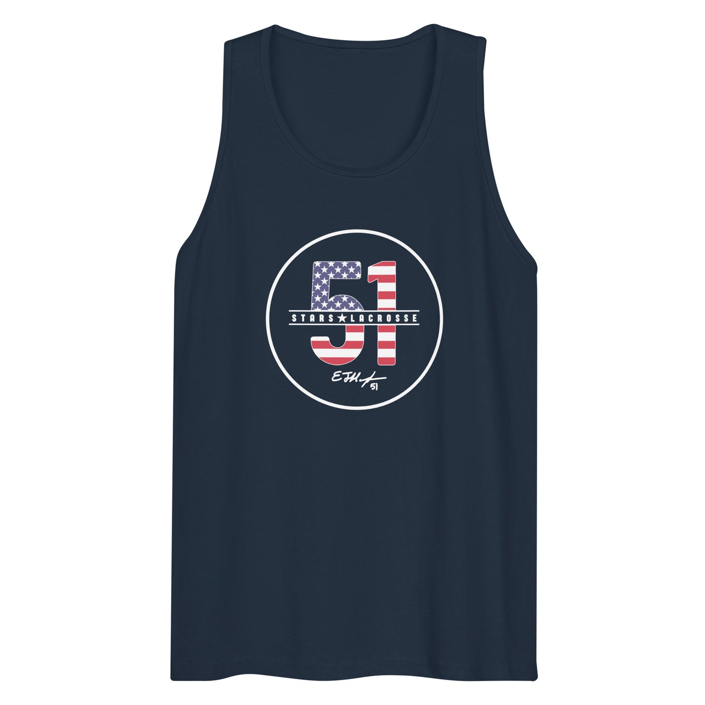 Adult 51 Stars Lacrosse Cotton Heritage Tank