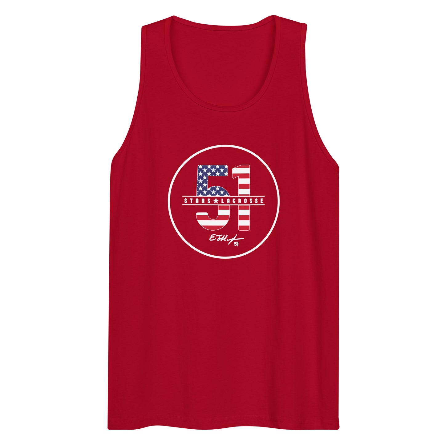 Adult 51 Stars Lacrosse Cotton Heritage Tank