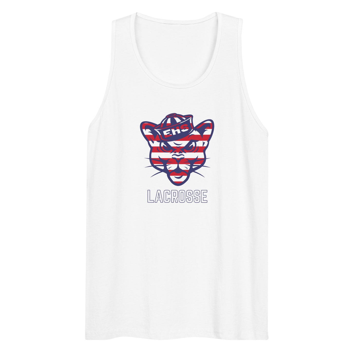 Adult Evergreen Lacrosse USA Cotton Heritage Tank