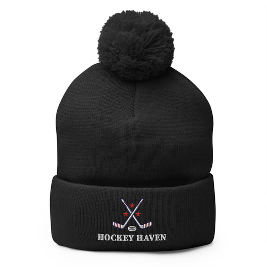 Hockey Haven Pom-Pom Beanie