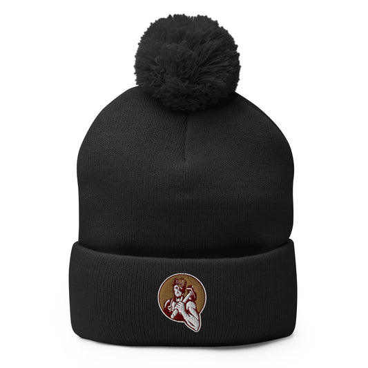 Brunswick Wrestling Pom Pom Beanie