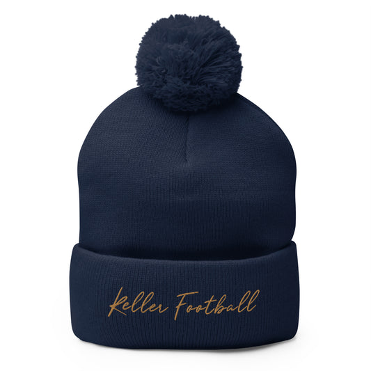 Keller Football Pom-Pom Beanie