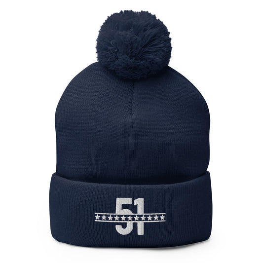51 Stars Lacrosse Pom-Pom Beanie