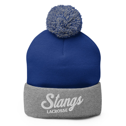 Stangs Lacrosse Pom-Pom Beanie