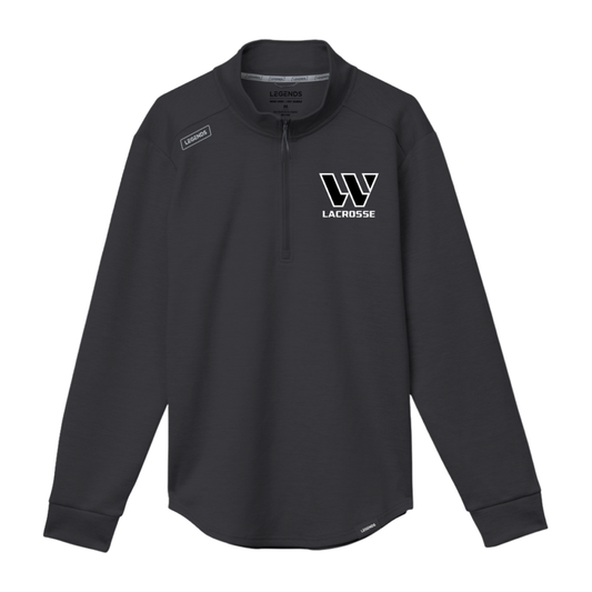 Adult Westward Lacrosse Legends Team Ultra 1/4 Zip — Black