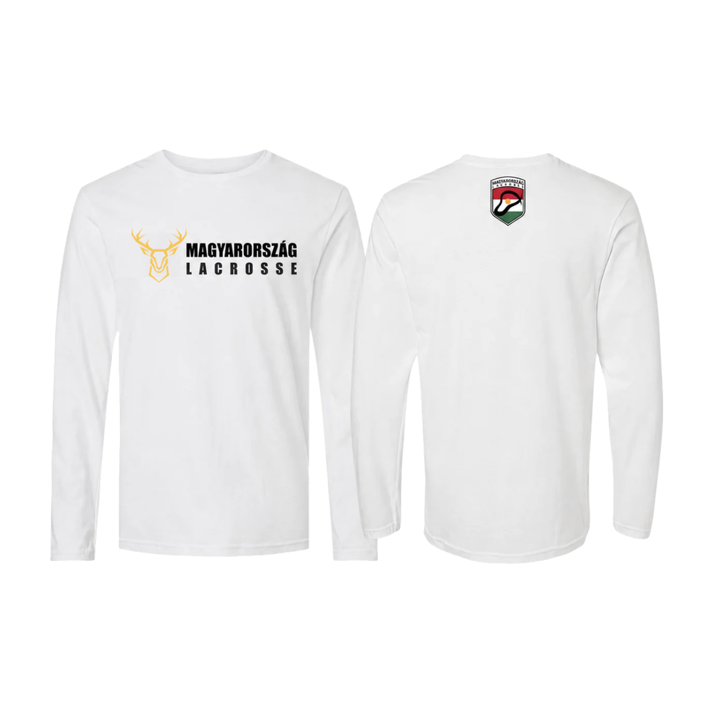 Hungarian Lacrosse Long-Sleeve T-Shirt – White
