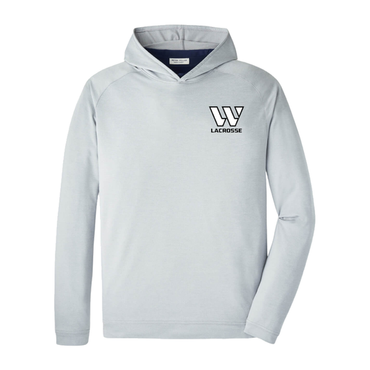Adult Westward Lacrosse Peter Millar Pine Performance Hoodie — Grey