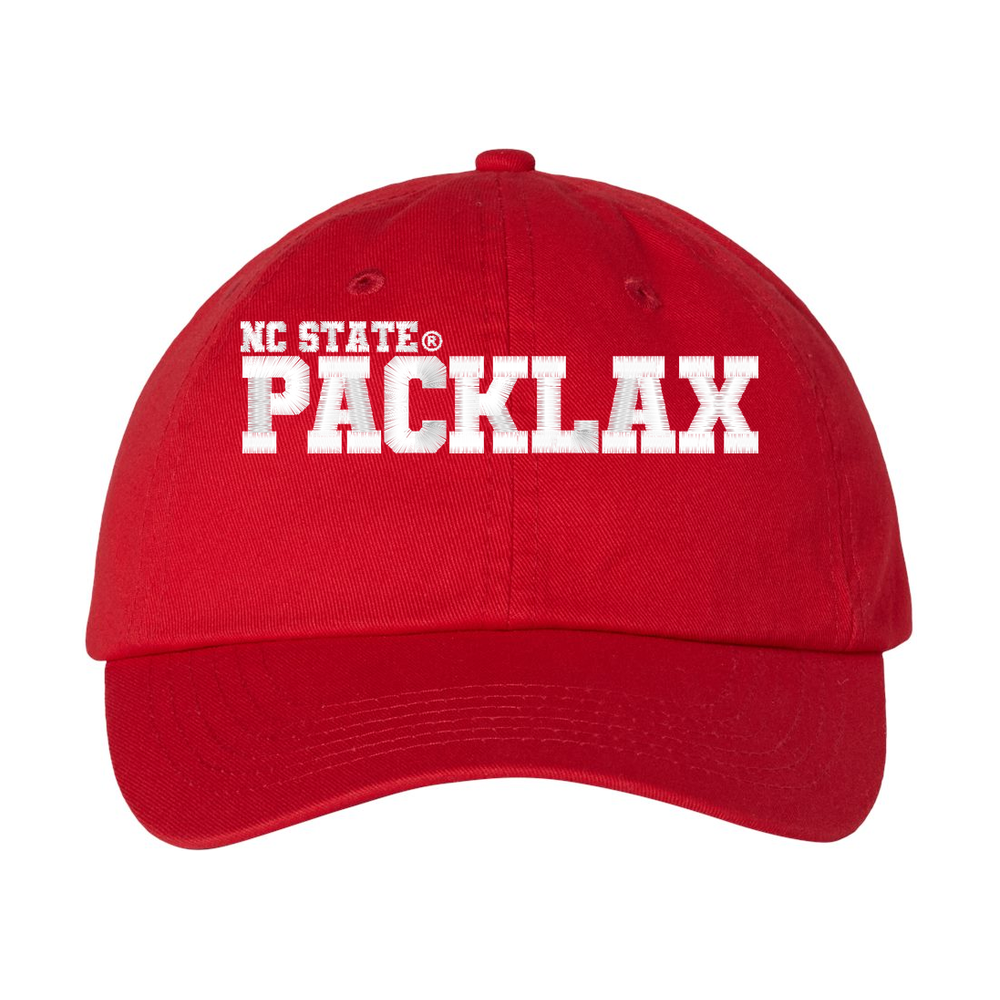 NC State PackLax Valucap Dad Hat - Red - White Logo