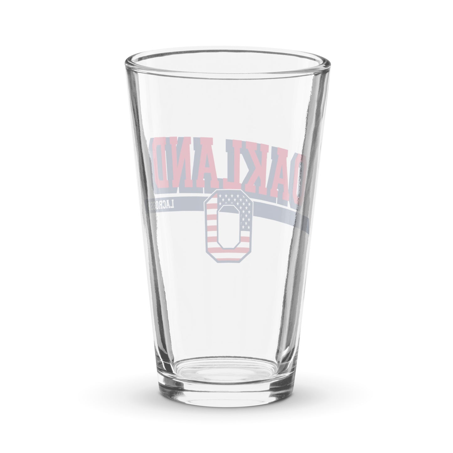 Oakland Lacrosse PInt Glass