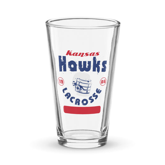 KU Club Lacrosse Pint Glass