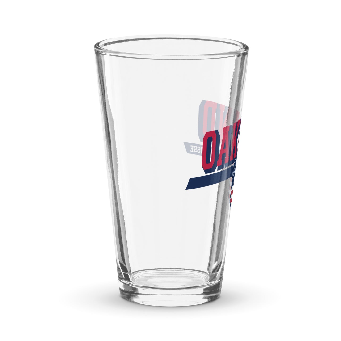 Oakland Lacrosse PInt Glass