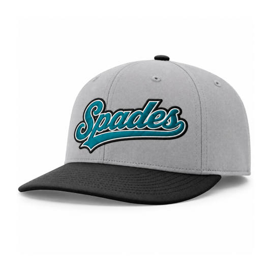 South Bay Spades Richardson 675 player hat — Grey/Black Bill with Spades script