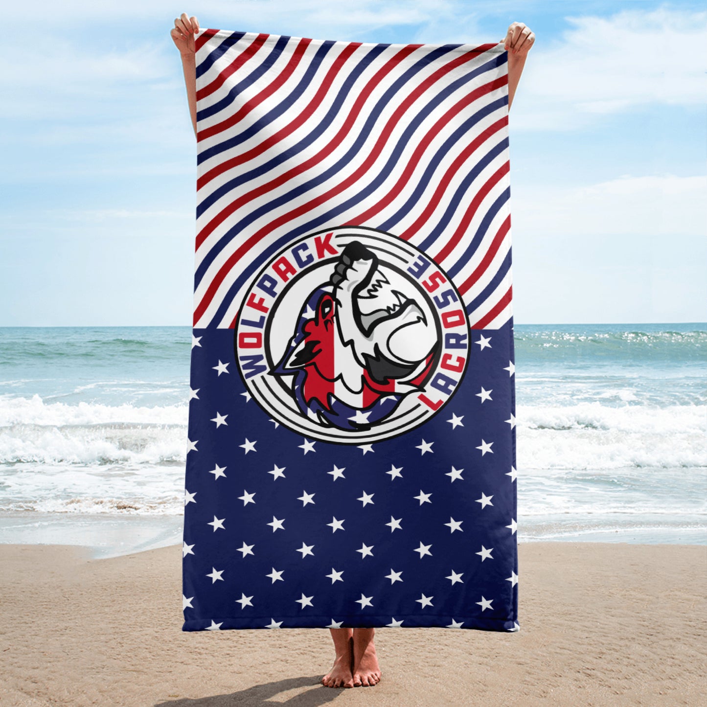 Wolfpack Lacrosse Beach Towel