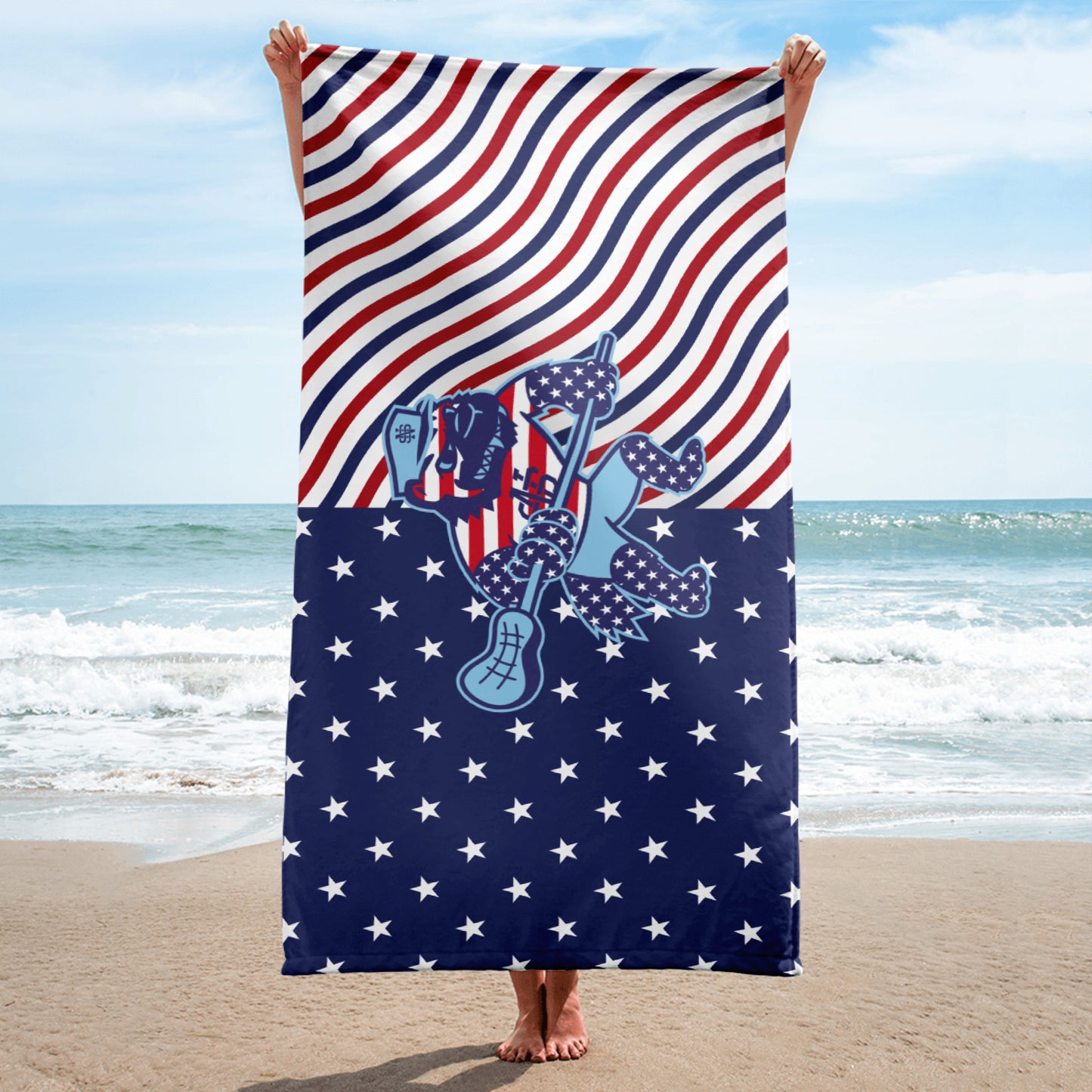 North Stafford Lacrosse USA Beach Towel