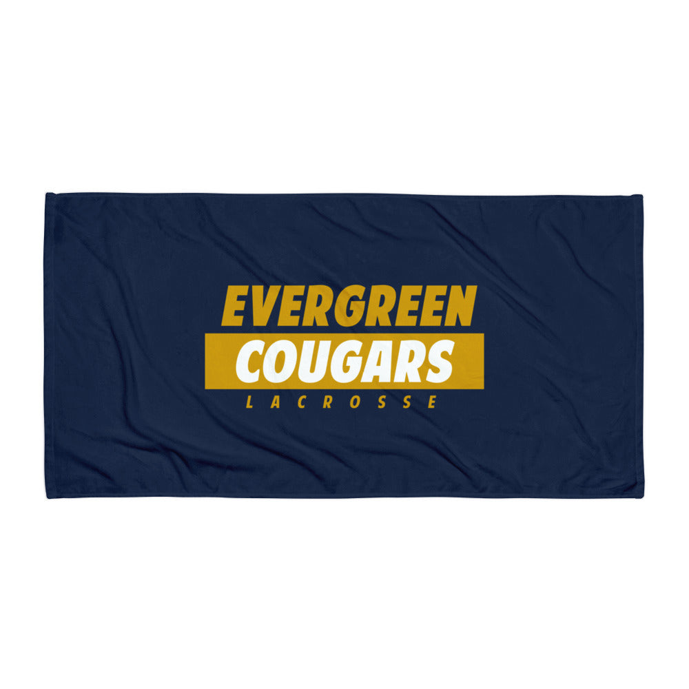 Evergreen High School Lacrosse Beach Towel