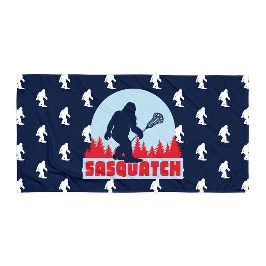 Sasquatch Lacrosse Sublimated Beach Towel