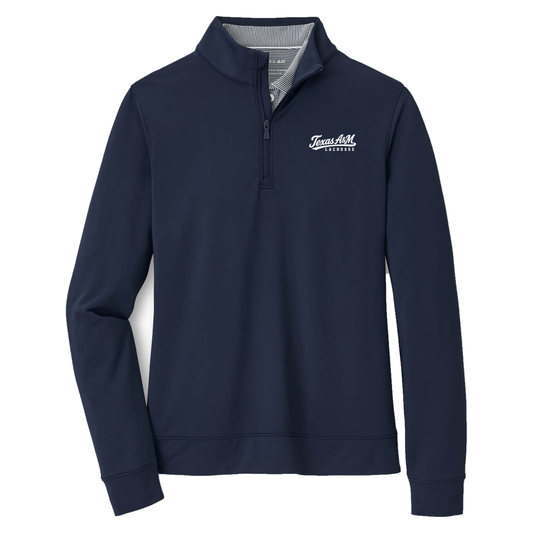 Texas A&M Lacrosse Women's Peter Millar Perth Quarter-Zip - Navy