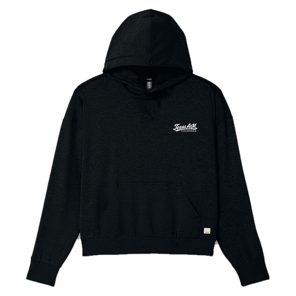 Texas A&M Lacrosse Women's Vuori Halo Pullover Hoodie - Black Heather