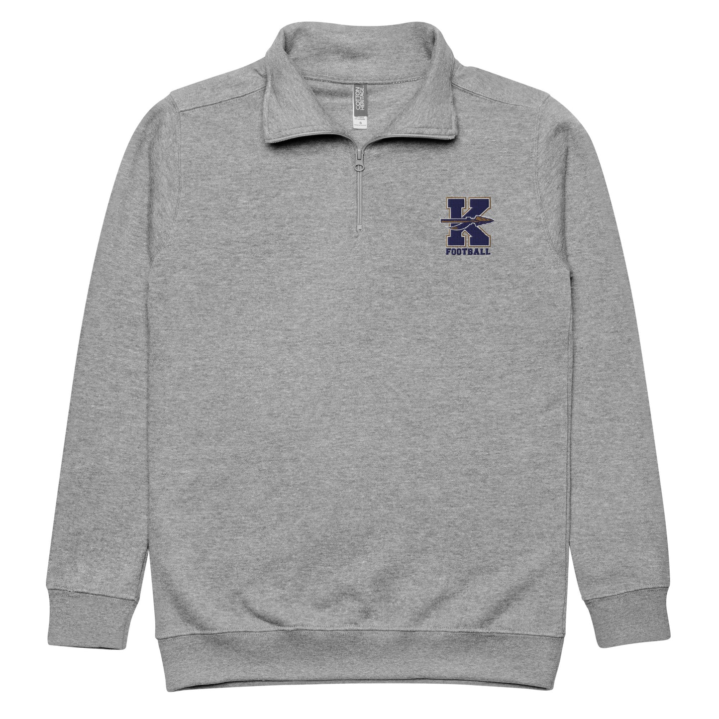 Adult Keller HS Football Cotton Heritage 1/4 Zip Fleece Pullover