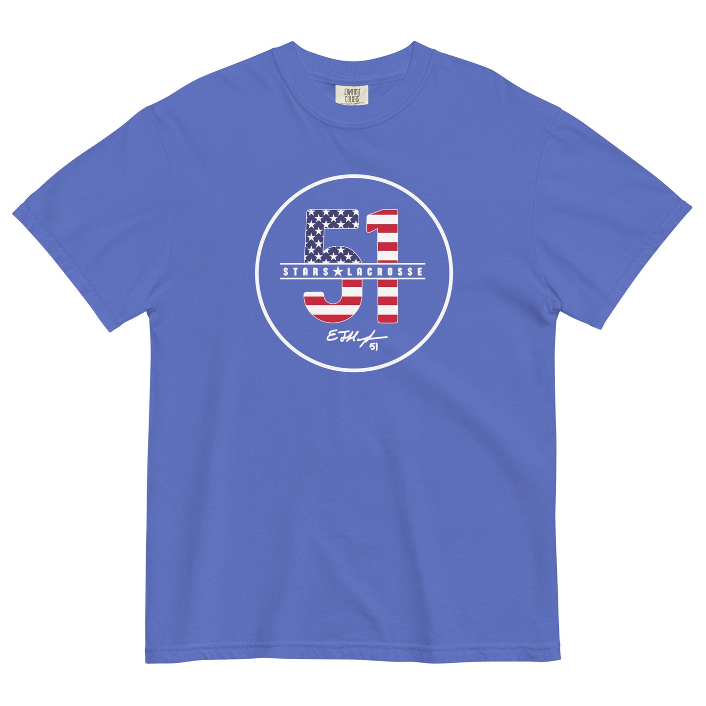 Adult 51 Stars Lacrosse Comfort Colors T-Shirt