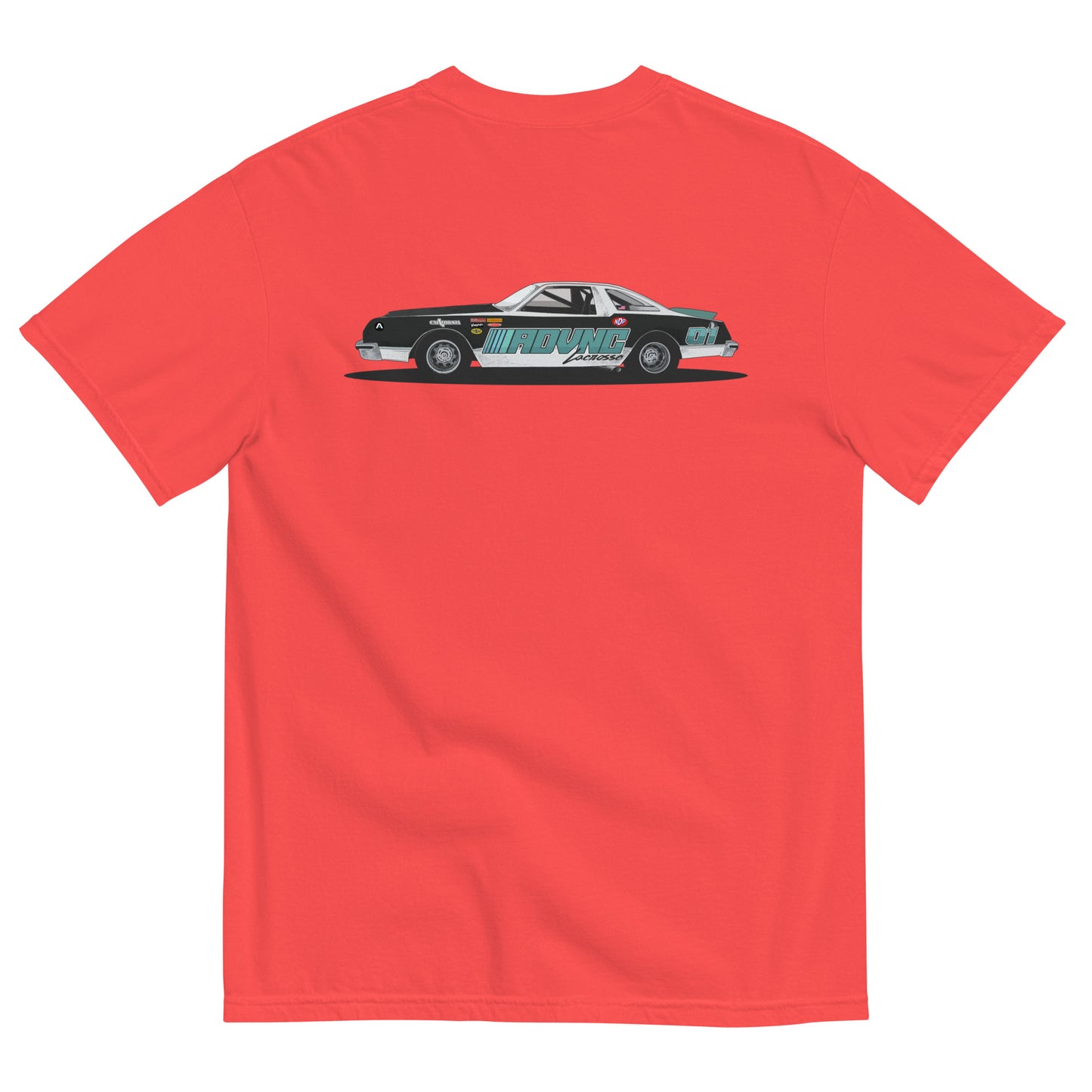 Adult ADVNC Lacrosse Comfort Colors T-Shirt - Racecar
