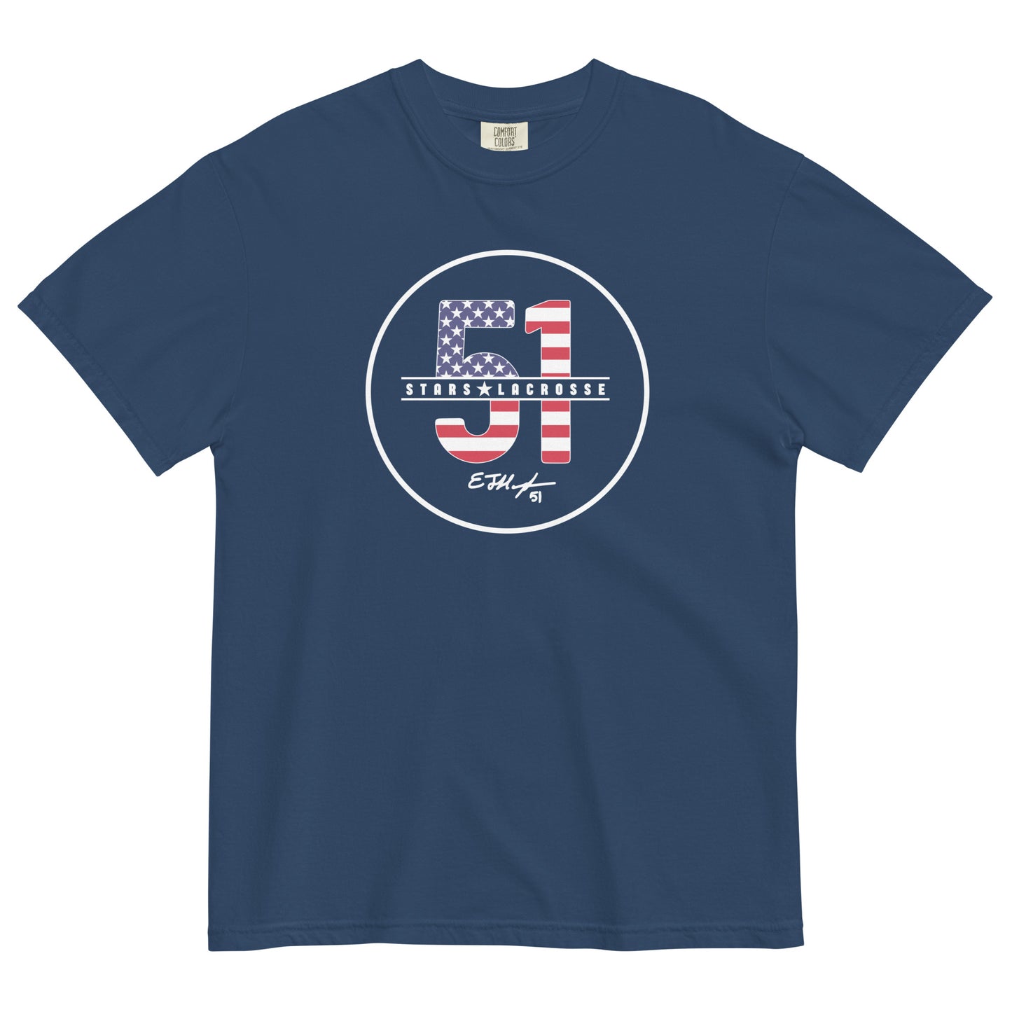 Adult 51 Stars Lacrosse Comfort Colors T-Shirt
