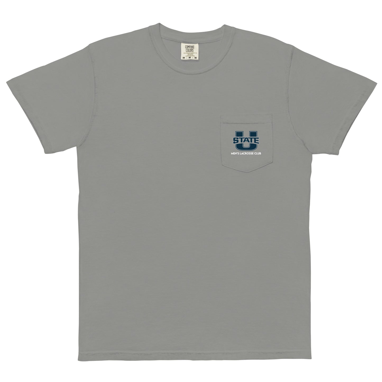 Adult USU Lacrosse Comfort Colors Pocket Tee